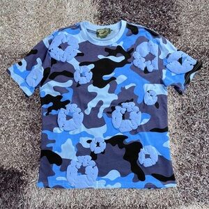Men's Blue Camouflage Short Sleeve Tee